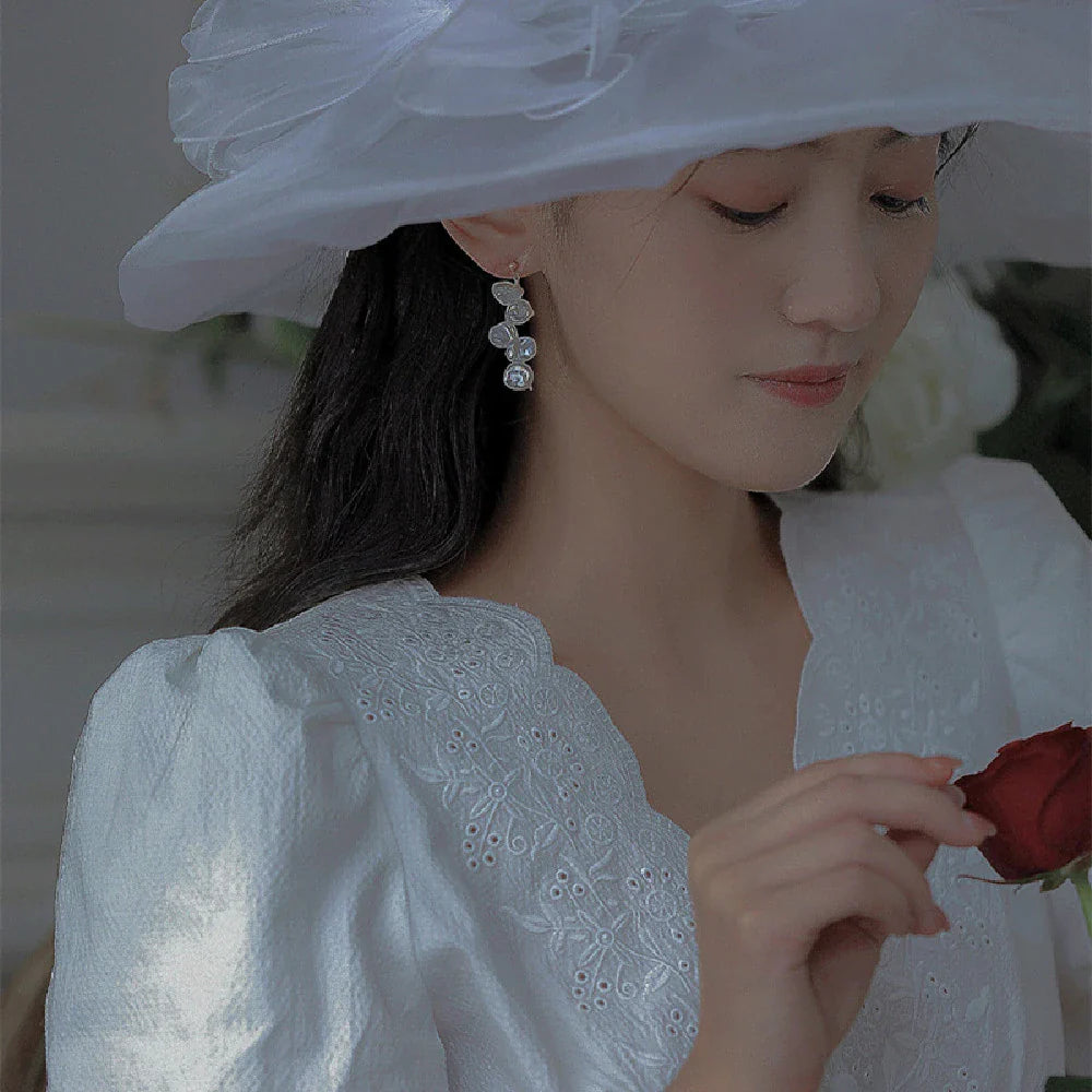 Elegant Aurora Petal Baroque Pearl Earrings with a lustrous and mesmerising design