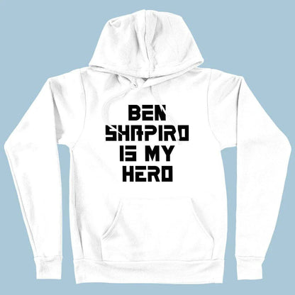 Premium-quality Ben Shapiro hoodie with Airlume cotton blend, double-lined hood, and roomy pouch pocket, made ethically in the UK