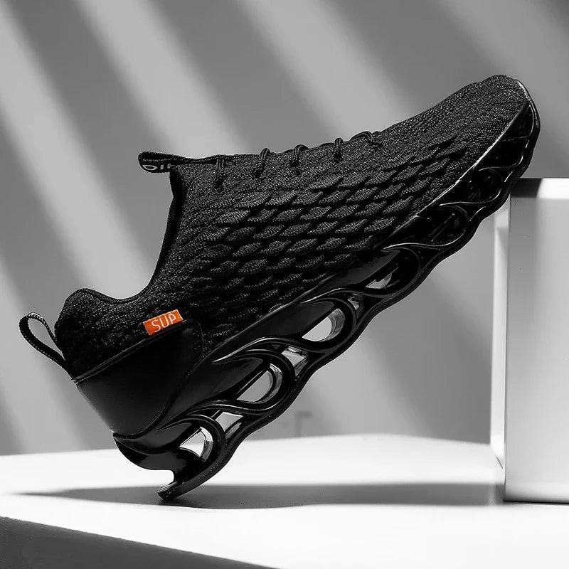 Premium soft-sole men's running shoes in a variety of colours, featuring a stylish and comfortable design perfect for British gentlemen.