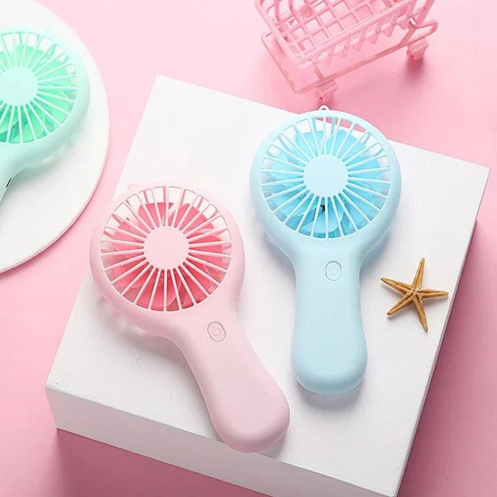 Compact USB Mini Fan with Adjustable Speeds and Ultra-Quiet Operation for Home and Office Use