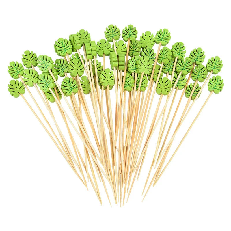 Charming bamboo flamingo decorative picks for adding a tropical touch to UK parties, weddings, and events
