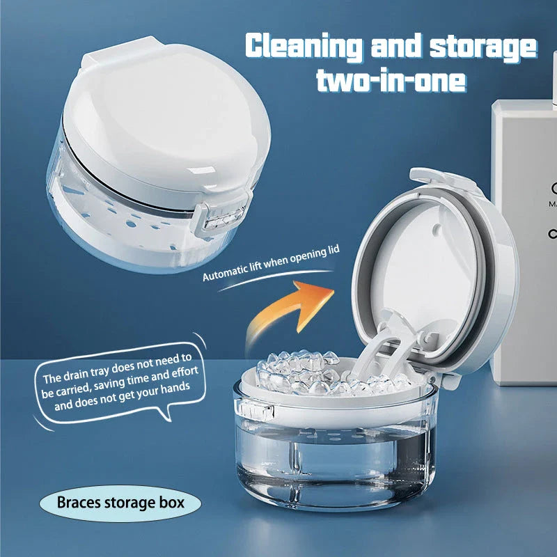 Portable Orthodontic Retainer Case for Storing and Protecting Dental Braces and Appliances
