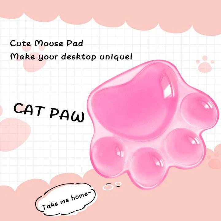 Ergonomic cat paw computer mouse wrist rest support in grey colour