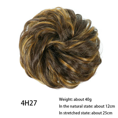 Messy Chignon Donut Hair Bun Pad in Fawn Brown colour, a versatile hair accessory that creates a stylish and effortless bun hairstyle.