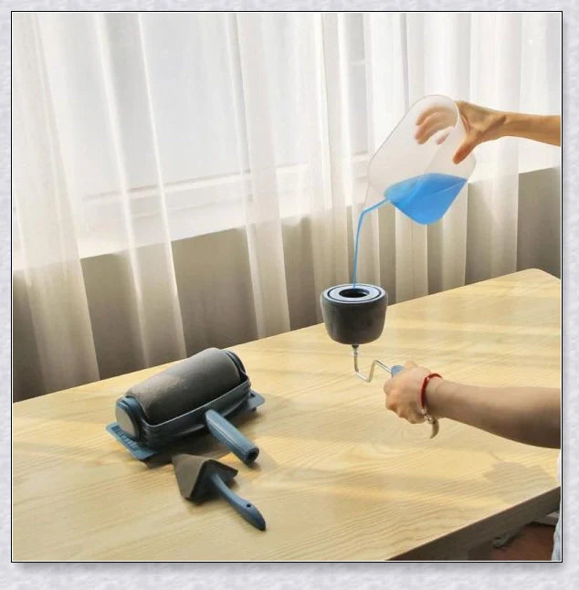 Paint Roller Pro No-Mess Kit with large paint chamber and micro-fibre roller head for flawless, mess-free painting