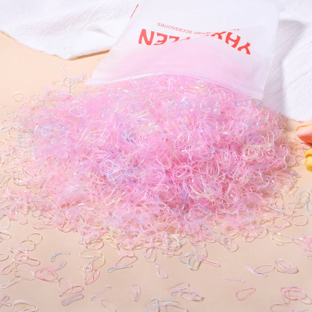 500 Vibrant and Durable Disposable Hair Bands for Girls in Various Colours
