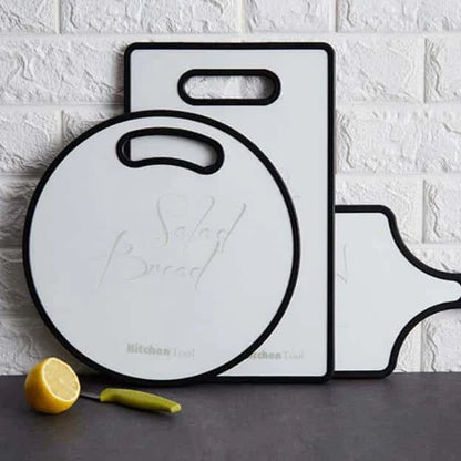 Premium walnut wood cutting boards in rectangle, handle, and round shapes for versatile kitchen use