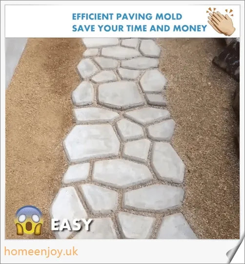 Durable, reusable plastic DIY paving mould for creating customized garden paths and patios