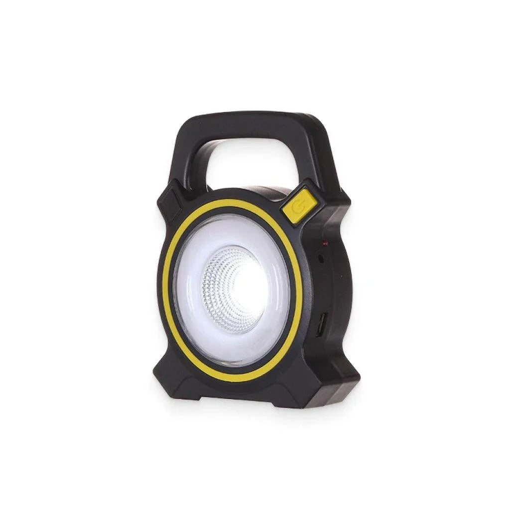 Portable USB-Rechargeable LED Work Lamp with bright LED beam, compact and lightweight design for easy portability, and USB charging capabilities