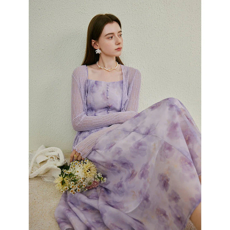 Homeenjoy UK Elegant Floral Sleeveless Summer Dress for Modern UK Women