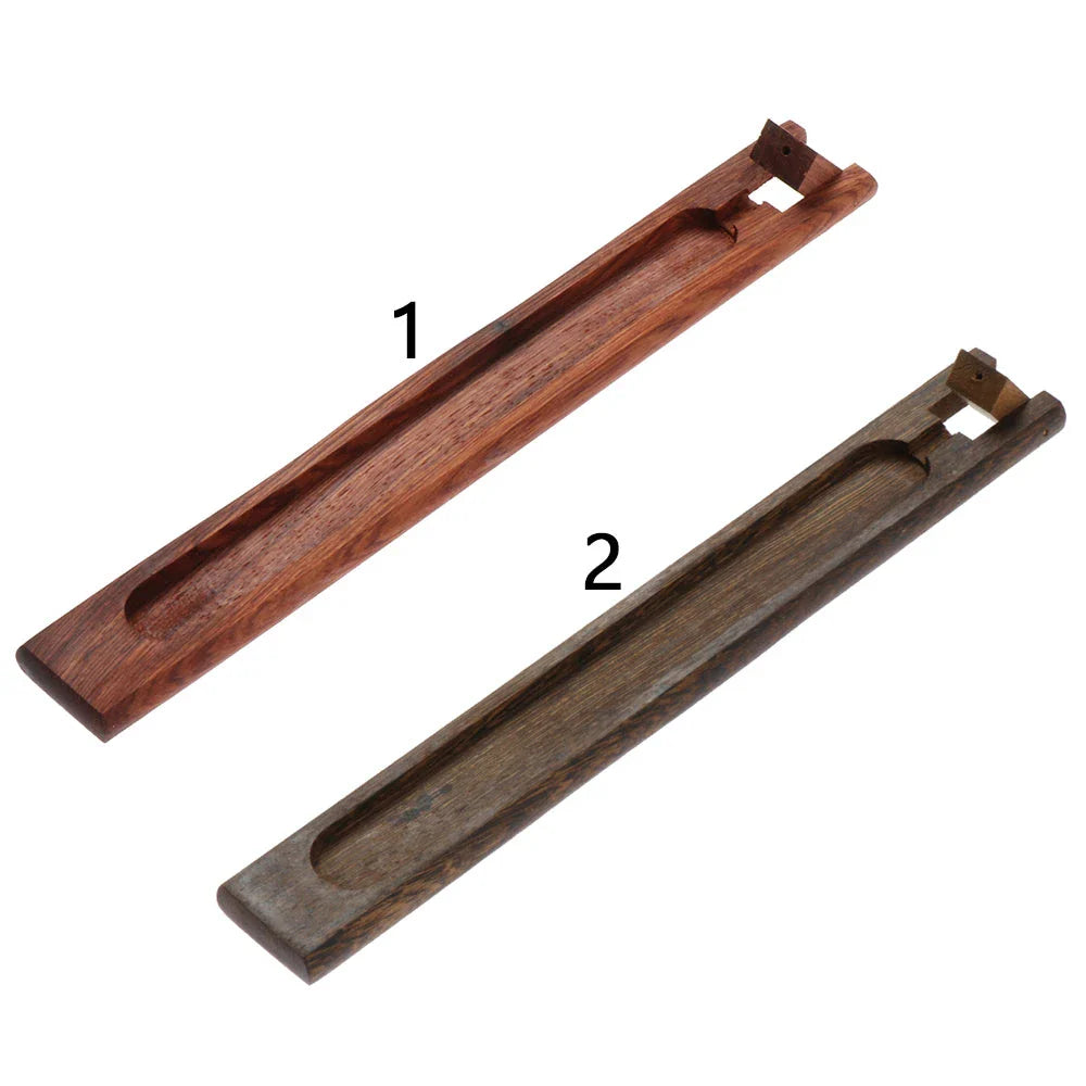 Elegant wooden and bamboo incense holder with a natural and rustic charm, designed to enhance your aromatherapy experience and add sophistication to any room.