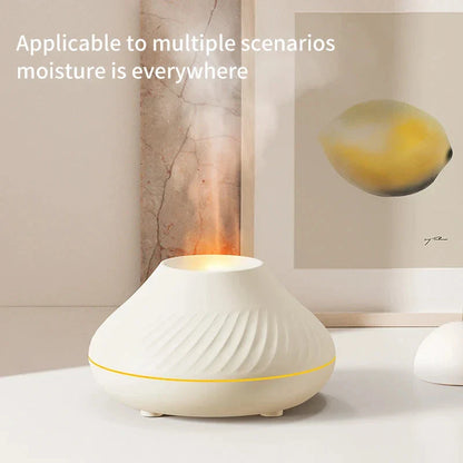 Elegant Flame Effect Aromatherapy Humidifier with Colour-Changing Lighting, a premium British-made product that enhances air quality and ambiance.