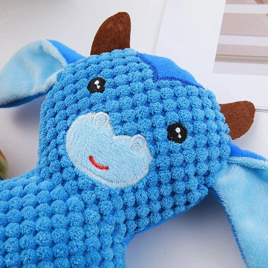 Plush Squeaky Dog Toy in Pink with Adorable Animal Design for Playful Pups