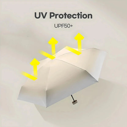 Compact and stylish mini sun umbrella with various colour options, providing UV protection and water resistance for everyday use in the UK