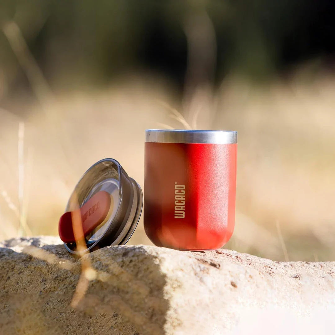 Premium insulated stainless steel travel mug in various vibrant colours, designed for keeping hot and cold drinks at the perfect temperature for on-the-go British lifestyles.