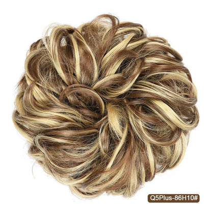 Messy Chignon Donut Hair Bun Pad in Fawn Brown colour, a versatile hair accessory that creates a stylish and effortless bun hairstyle.
