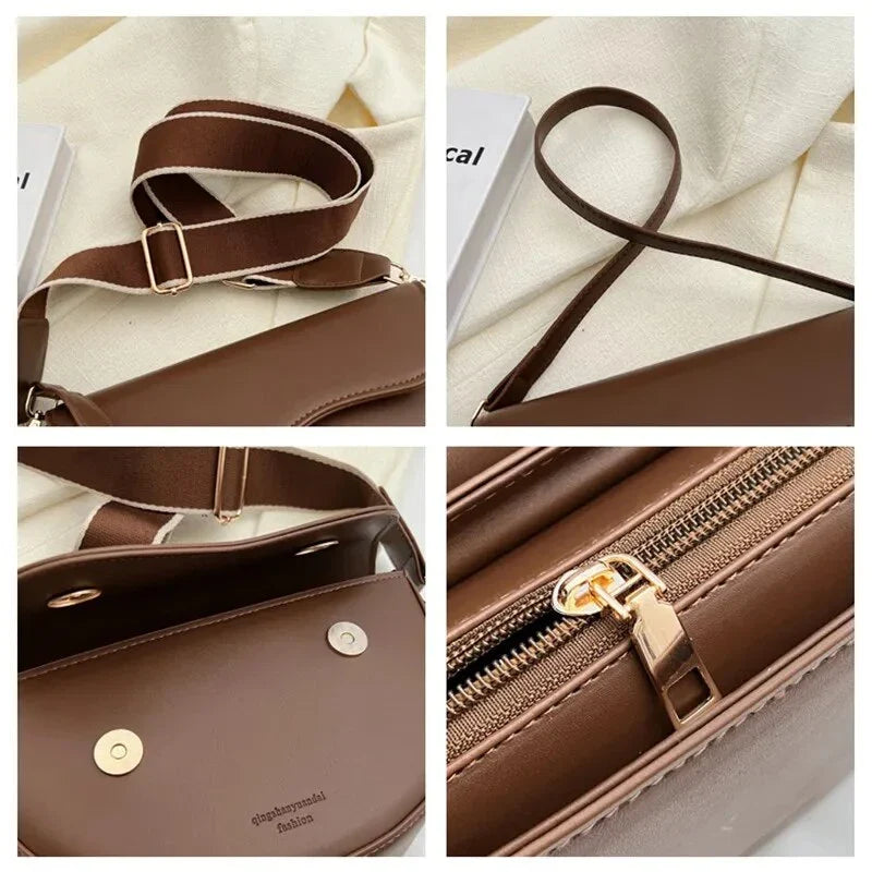 A stylish pillow-shaped shoulder bag made of high-quality PU leather, featuring a crossbody and messenger design for versatile use.