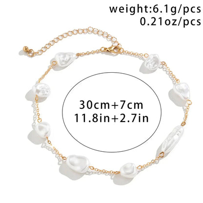 Elegant Pearl Clavicle Chain Necklace with round big pearl beads, alloy, and rhinestone elements