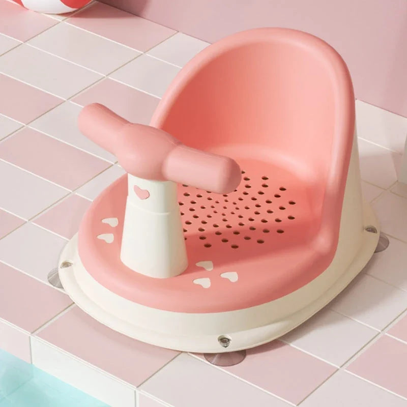 Cosy infant bath tub with large suction cups and ergonomic curved design for safe and comfortable bathing