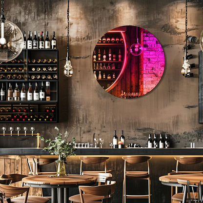 Elegant Radiant Circular Wall Mirror with vibrant rainbow hues and modern design