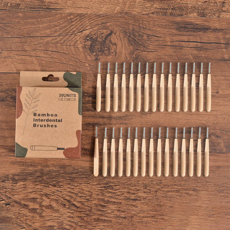 Homeenjoy UK Premium Bamboo Interdental Brushes for Thorough Oral Hygiene