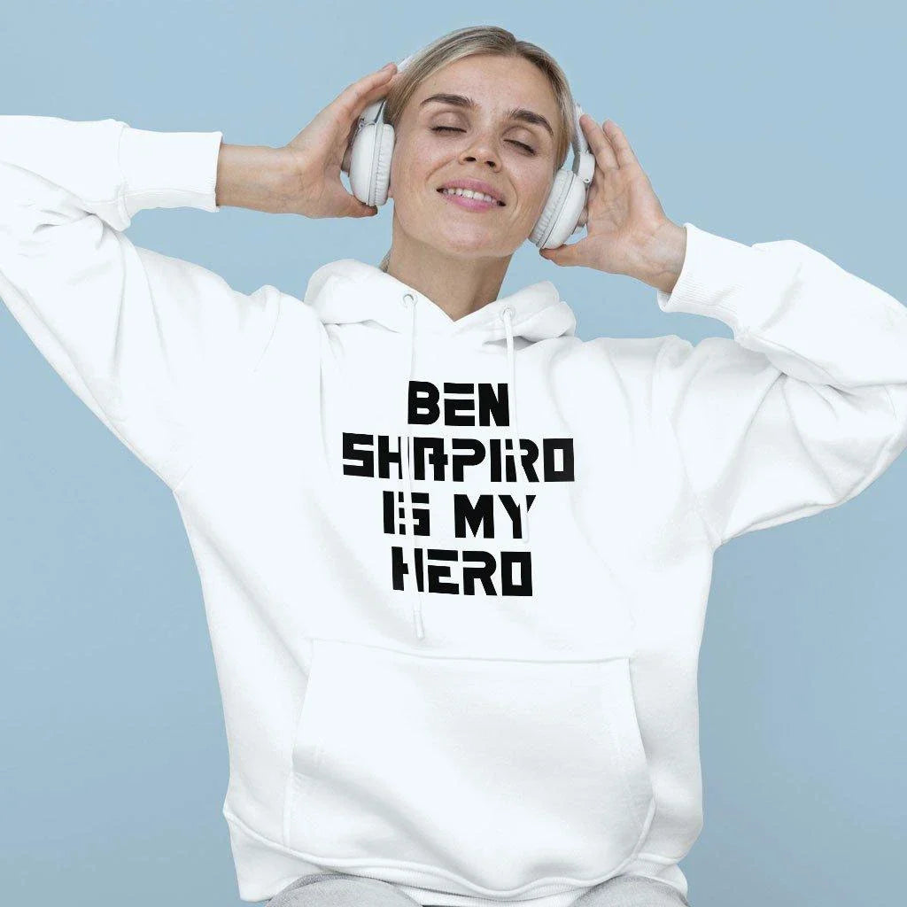 Premium-quality Ben Shapiro hoodie with Airlume cotton blend, double-lined hood, and roomy pouch pocket, made ethically in the UK