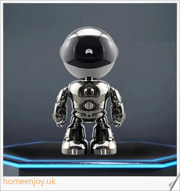 Advanced 360-degree panoramic security camera with motion tracking, voice control, and stylish design