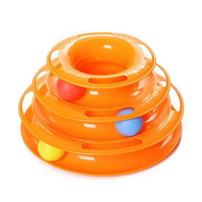 Premium Cat Activity Tower with Colourful Ball and Winding Track