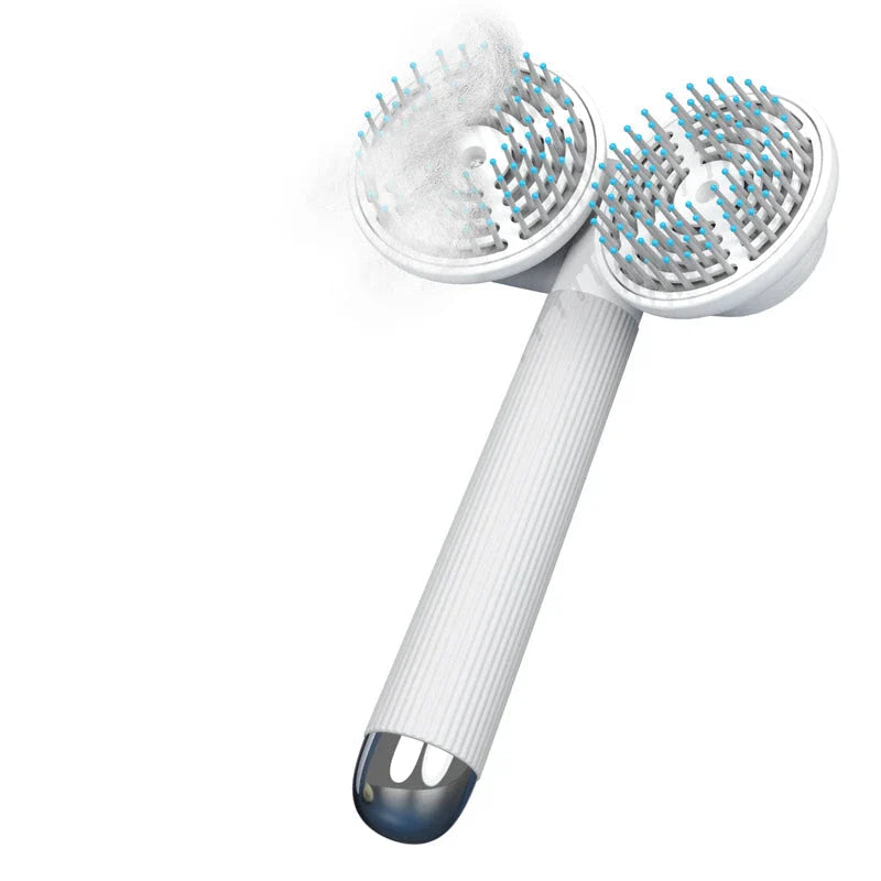 Dual-Head Electric Pet Grooming Brush with Negative Ion Technology for Effortless, Salon-Quality Coat Care