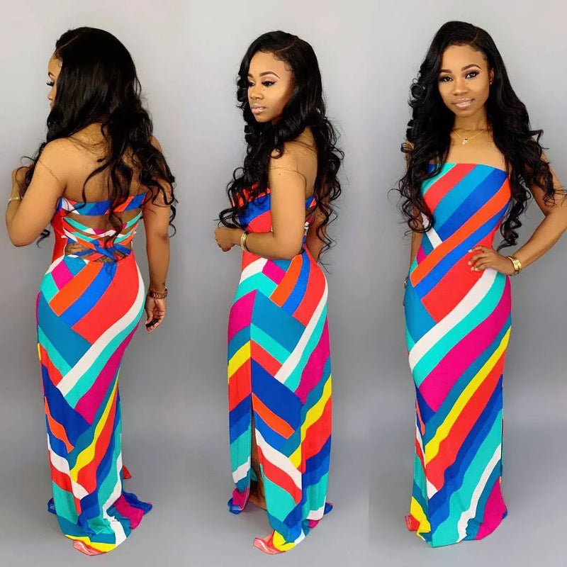 Homeenjoy UK Elegant Printed Halter Dress - Premium British Design