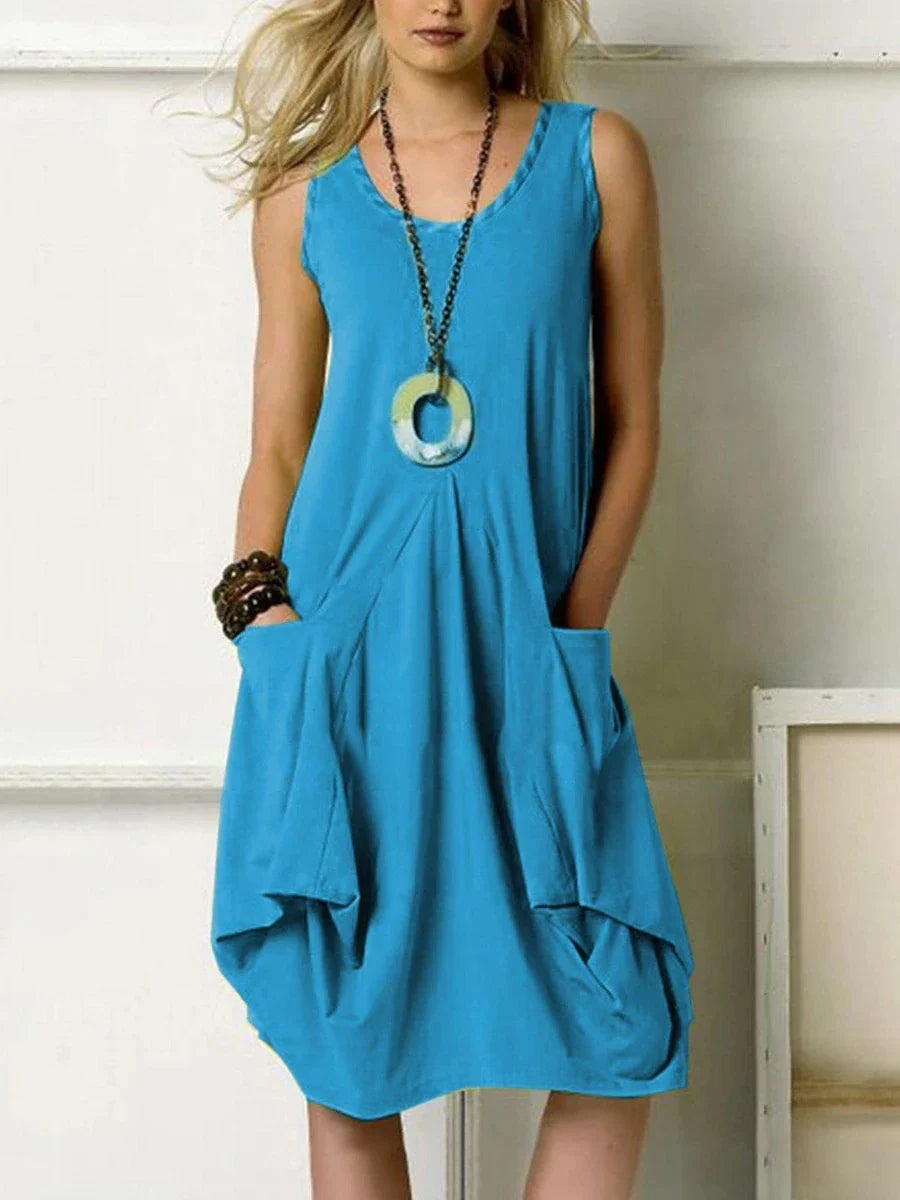 Stylish irregular knit dress in orange made from premium polyester fabric, perfect for the modern British woman's wardrobe