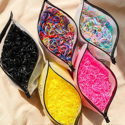 500 Vibrant and Durable Disposable Hair Bands for Girls in Various Colours
