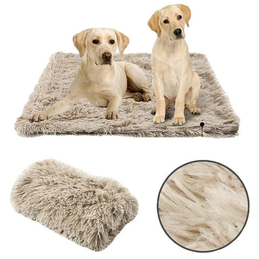 Cosy plush sleeping blanket for pets, available in small, medium, and large sizes, with a soft and luxurious design to provide ultimate comfort for your furry friend.