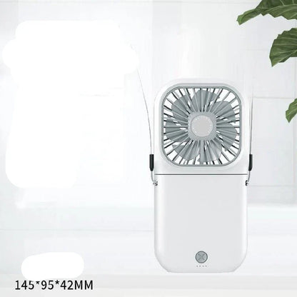 Compact, portable mini fan with adjustable speeds and whisper-quiet operation, suitable for students and outdoor use