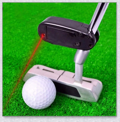 Precision golf laser putting aid with visible laser beam for accurate putting alignment and stroke training