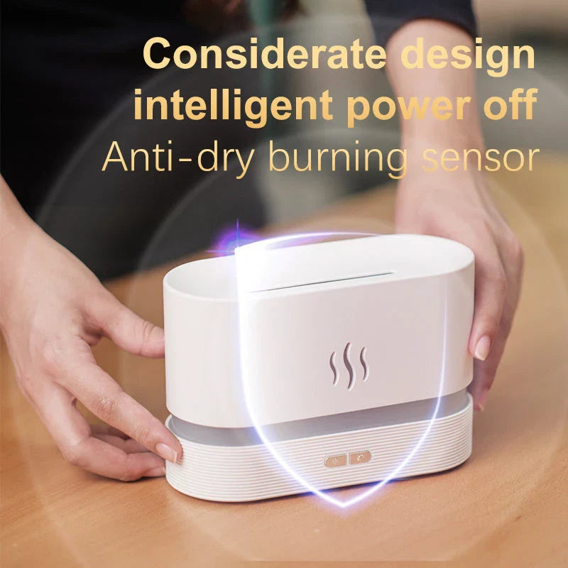 Premium Flame Humidifier with Aromatic Mist and Mesmerising Lighting Effect