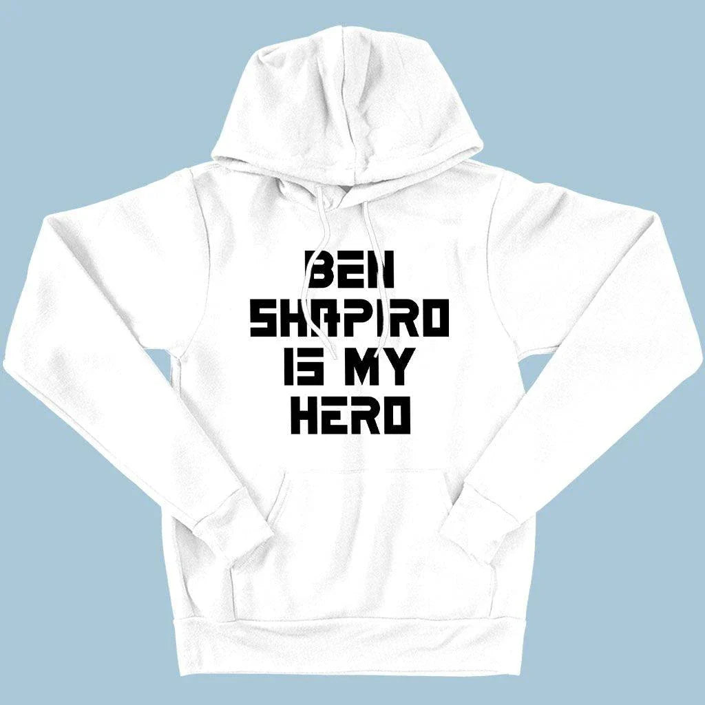 Premium-quality Ben Shapiro hoodie with Airlume cotton blend, double-lined hood, and roomy pouch pocket, made ethically in the UK