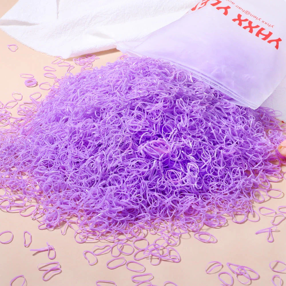 500 Vibrant and Durable Disposable Hair Bands for Girls in Various Colours