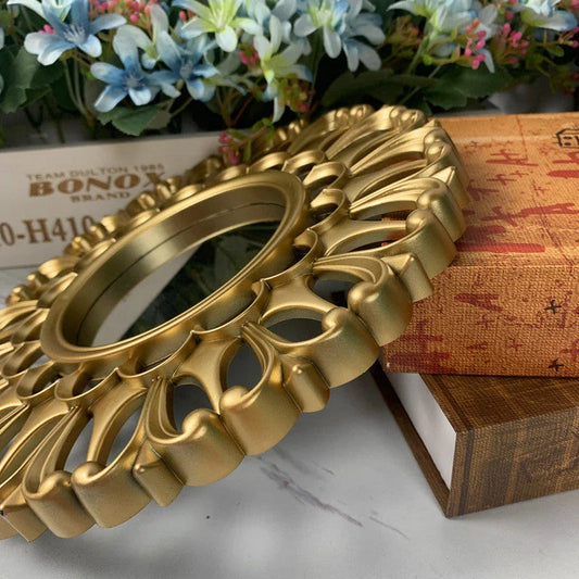 Elegant vintage gold floral wall mirror with intricate design, perfect for adding a touch of sophistication to any British home