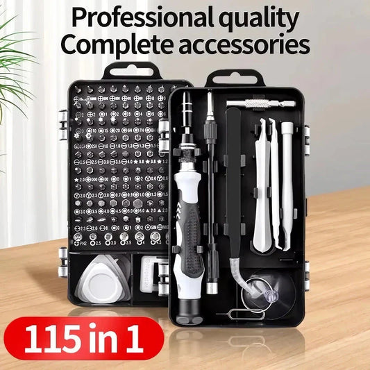 Comprehensive 115-in-1 Precision Screwdriver Set for Professional Repairs and DIY Projects