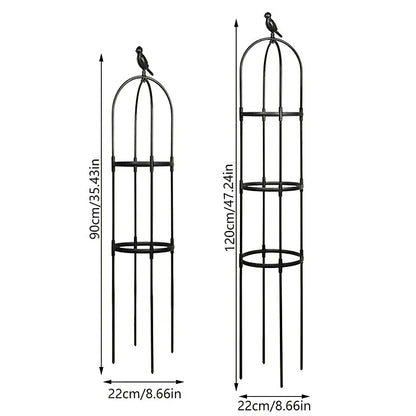 Adjustable 2/3-Tier Garden Trellis in white, designed to support climbing plants and flowers in a home garden