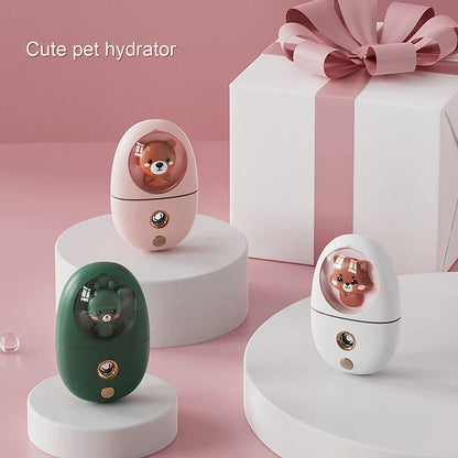Compact Cartoon Facial Humidifier: A portable device that delivers a fine mist to hydrate and nourish your skin anytime, anywhere.