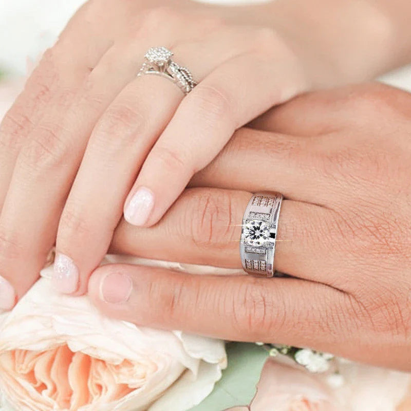 Premium S925 silver ring with a sparkling moissanite gemstone, suitable for unisex wear with an adjustable opening for a customized fit.