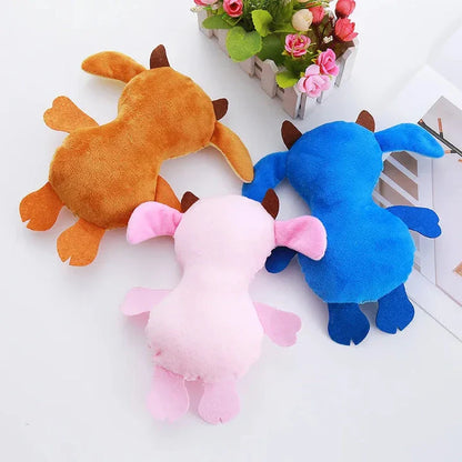 Plush Squeaky Dog Toy in Pink with Adorable Animal Design for Playful Pups