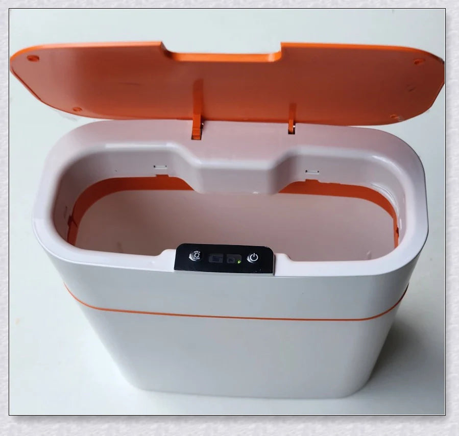 Sleek and modern automatic garbage can with motion-activated sensor for a hygienic and hassle-free waste disposal experience