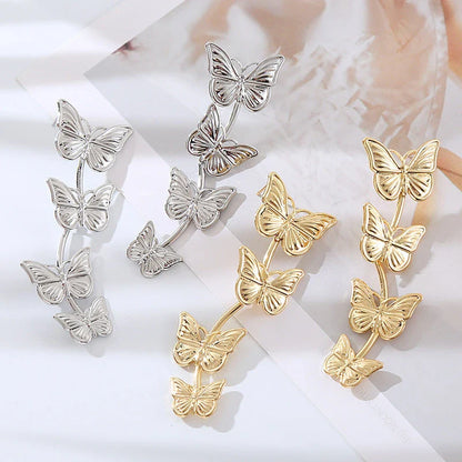 Bohemian vintage butterfly drop earrings made of premium zinc alloy for a captivating and durable look