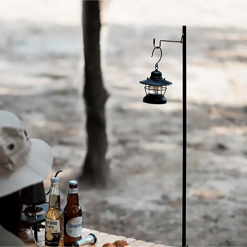 Homeenjoy UK Adjustable Camping Lantern Stand with Corrosion-Resistant Hook