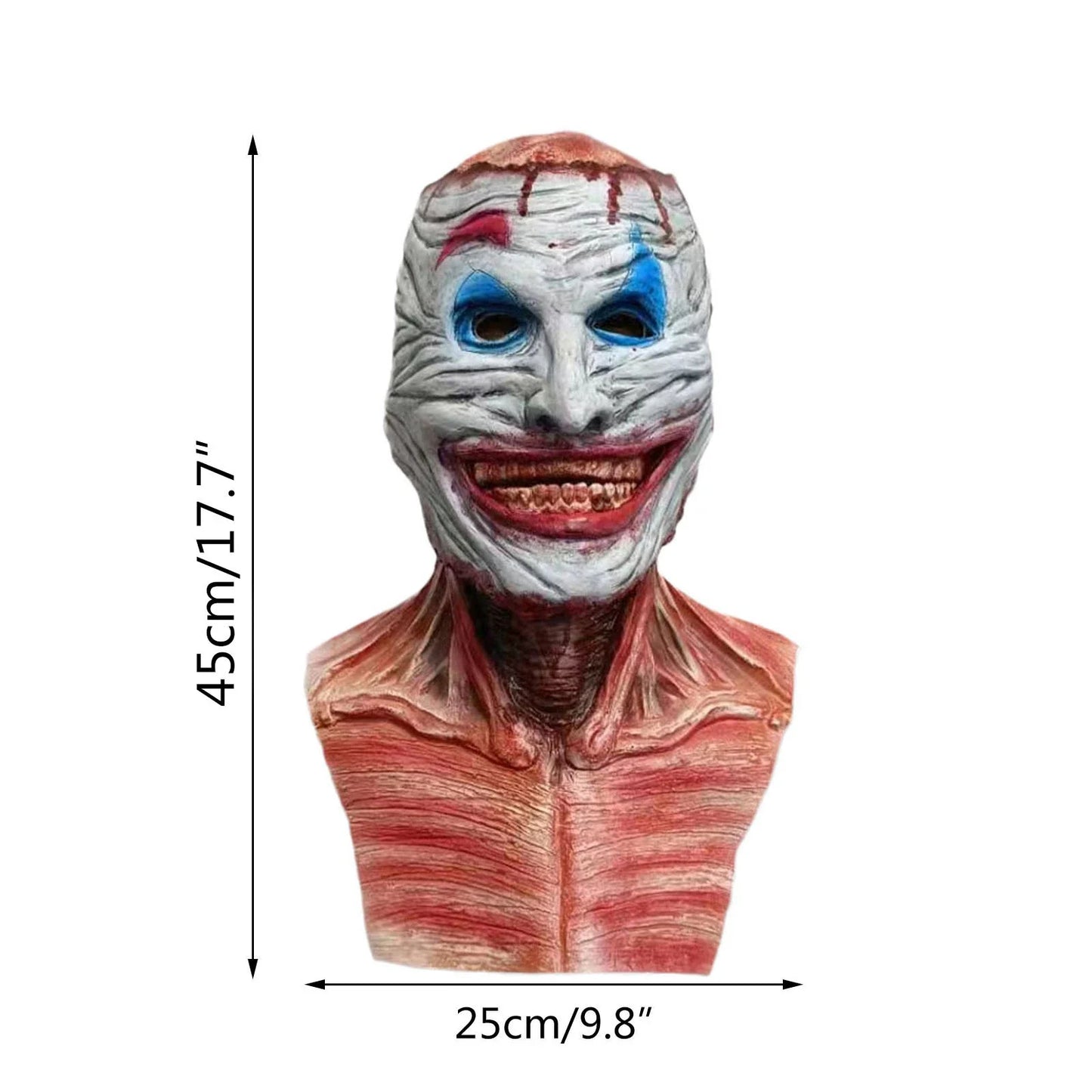 Spooktacular Halloween Horror Mask Headgear with premium latex construction and adjustable straps for a customisable fit