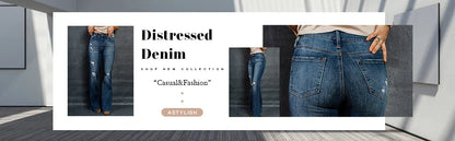 Premium high-waisted wide-leg denim trousers in a chic, versatile design