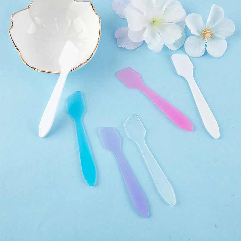 10 Vibrant Mini Cosmetic Spatulas for Precise Skincare and Makeup Application